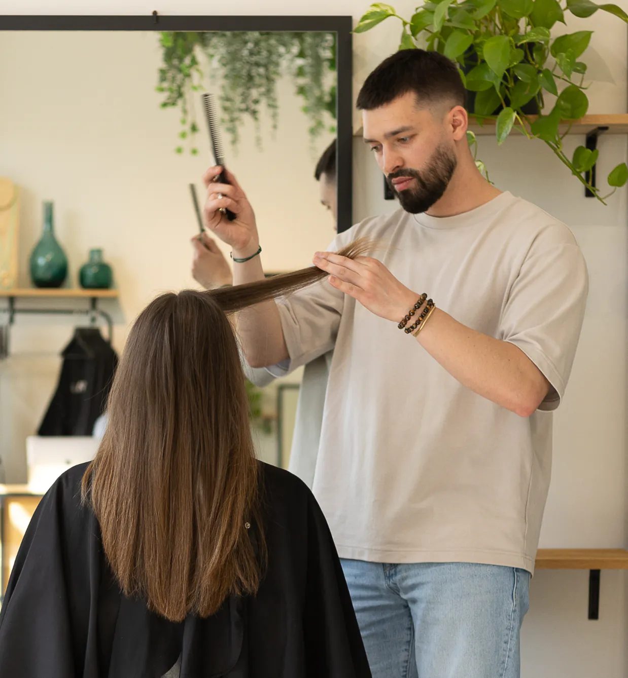 Coupe sur cheveux longs